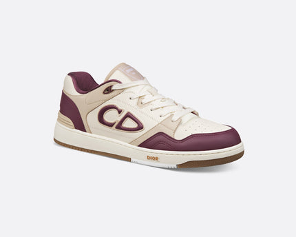 Men's Dior B57 Low-Top Burgundy Cream Sneakers