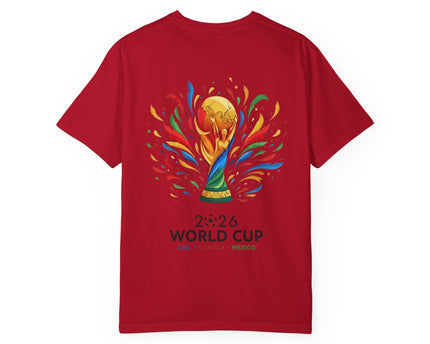USA Soccer Players Team USA T-Shirt, 2026 World Cup Back Trophy Design, USA Flag