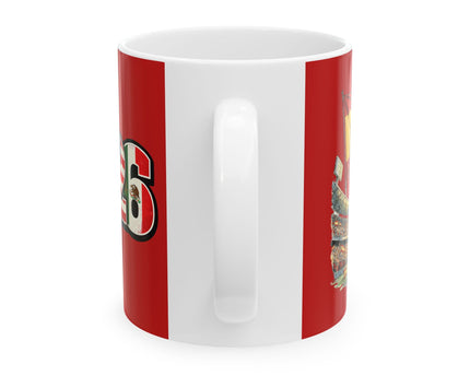 Spain World Cup 2026 Mug, Red Ceramic Coffee Cup, Spain Flag, Soccer Fan Gift