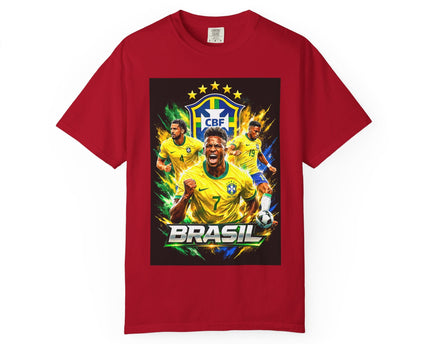 Brazil Soccer Players T-Shirt, 2026 World Cup Back Design, Brasil Flag