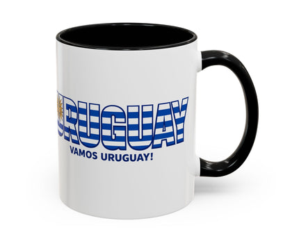 Uruguay Vamos Uruguay Mug, Accent Coffee Mug, Soccer World Cup, Gift for Dad