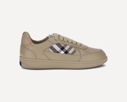 Men’s Burberry Leather Check Terrace Beige Sneakers