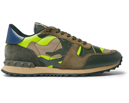 Men's Valentino Camo Rock Runners Green Sneakers