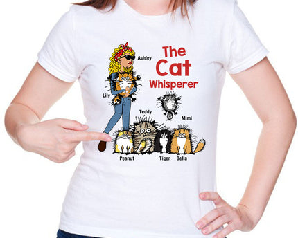 The Cat Whisperer Woman and Funny Cat Personalized Shirt