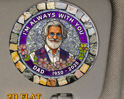 Custom Photo Forever In My Heart - Personalized Car Visor Clip - Meaningful Gift For Family Members, Grandma, Grandpa