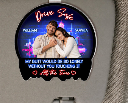Custom Photo I Love You - Personalized Car Visor Clip - Special Gift For Couple, Him, Her