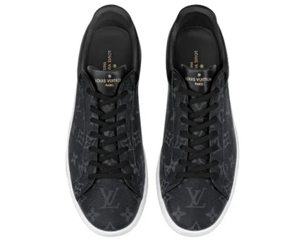 Men's Louis Vuitton Luxembourg Trainer Black Logo Monogram Sneakers