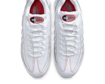 Men's Nike Air Max 95 Big Bubble White University Red Shoes