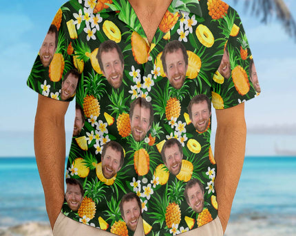 Custom Photo With Beloved Ones Flamingo Theme - Personalized Customized Hawaiian Shirt