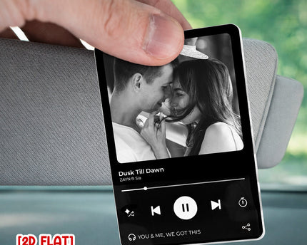 Custom Music Photo Couple Custom Photo - Personalized Car Visor Clip - Special Gift For Couple, Him, Her