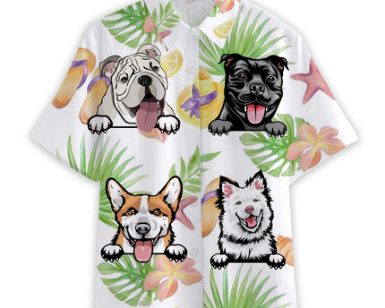 Dog Lover Dog Pet Summer Hawaii Cool Customization- Summer Hawaiian shirt - Personalized Customized Hawaiian shirt