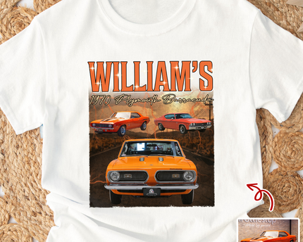 Custom Photo Classic Car Portrait Retro Style Comfort Shirt