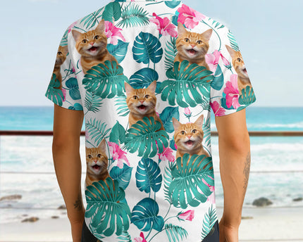 Custom Pet Photo Flowery - Personalized Customized Hawaiian Shirt - Lovely Gift For Pet Lovers