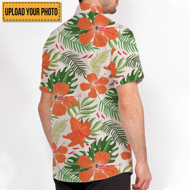 Custom Photo - Interesting Cut Head Photo Flower Theme Summer Hawaii - Personalized Customized Hawaiian shirt