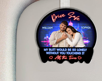 Custom Photo I Love You - Personalized Car Visor Clip - Special Gift For Couple, Him, Her