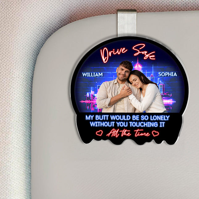 Custom Photo I Love You - Personalized Car Visor Clip - Special Gift For Couple, Him, Her