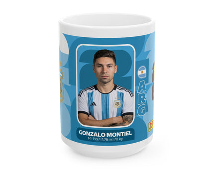 Argentina Soccer Player Gonzalo Montiel Mug, Ceramic Coffee Cup, World Cup 2026