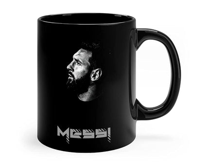 SG Ceramic Lionel Messi Designer Printed Black Coffee Mug