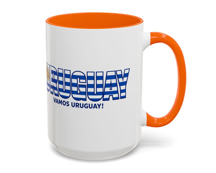 Uruguay Vamos Uruguay Mug, Accent Coffee Mug, Soccer World Cup, Gift for Dad