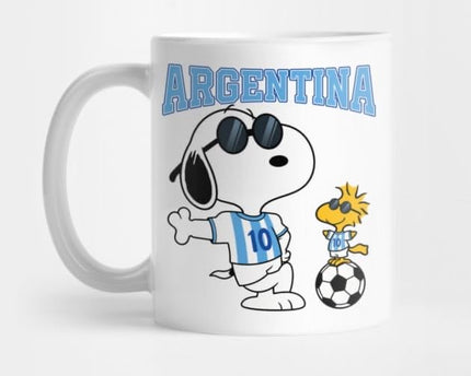 Football Snoopy Argentina Designer Coffee Mug for World Cup
