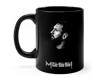 SG Ceramic Lionel Messi Designer Printed Black Coffee Mug