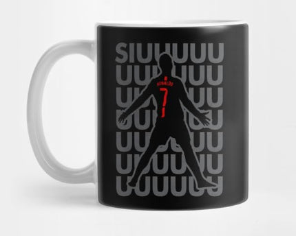 Football World Cup Ronaldo Siuuu Designer Coffee Mug for Music Lovers