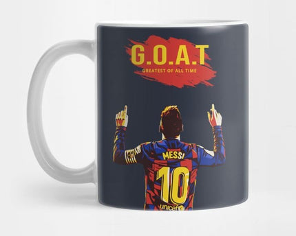 Lionel Messi Goat Poster Designer Coffee Mug for Lovers of Football