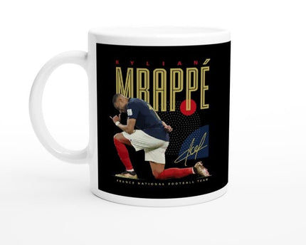 Kylian Mbappe Black Art Designer Coffee Mug for Football Lovers