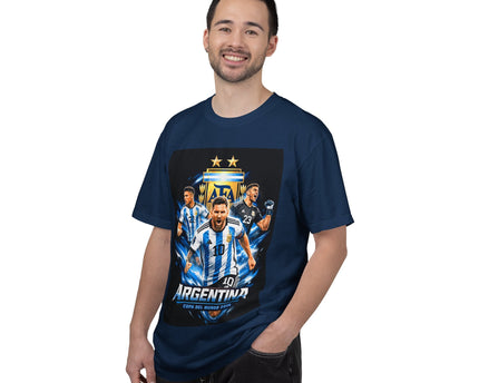 Argentina Soccer Players T-Shirt, 2026 World Cup Back Print, Argentina Flag