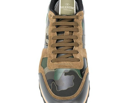 Men's Valentino Camo Rock Runners Green Sneakers