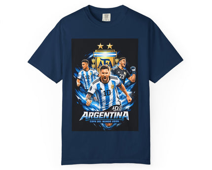 Argentina Soccer Players T-Shirt, 2026 World Cup Back Print, Argentina Flag