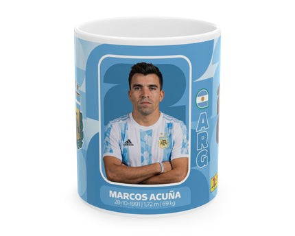 Argentina Marcos Acuna Soccer Player Ceramic Mug – Coffee Mug, World Cup 2026