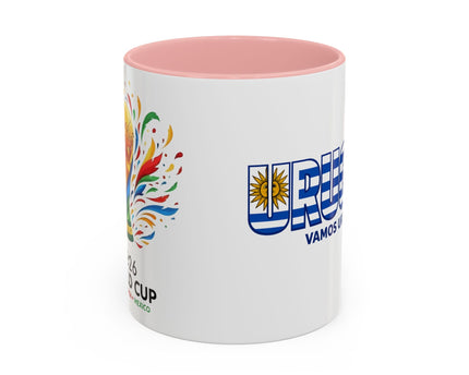 Uruguay Vamos Uruguay Mug, Accent Coffee Mug, Soccer World Cup, Gift for Dad