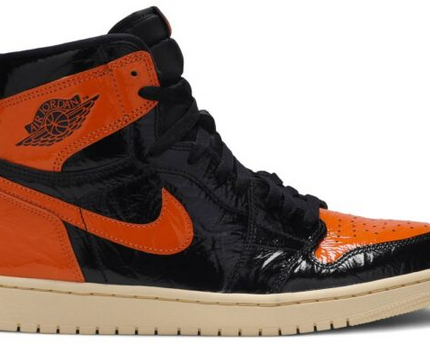 Men's Air Jordan 1 High 'Orange Black’ Shoes