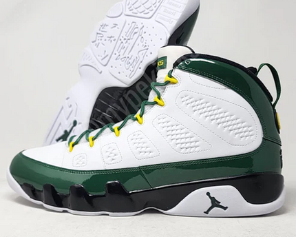 Men's Nike Air Jordan 9 Oregon Ducks Shoes