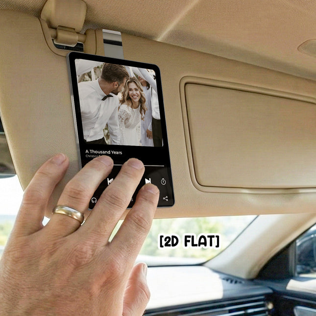 Custom Music Photo Couple Custom Photo - Personalized Car Visor Clip - Special Gift For Couple, Him, Her
