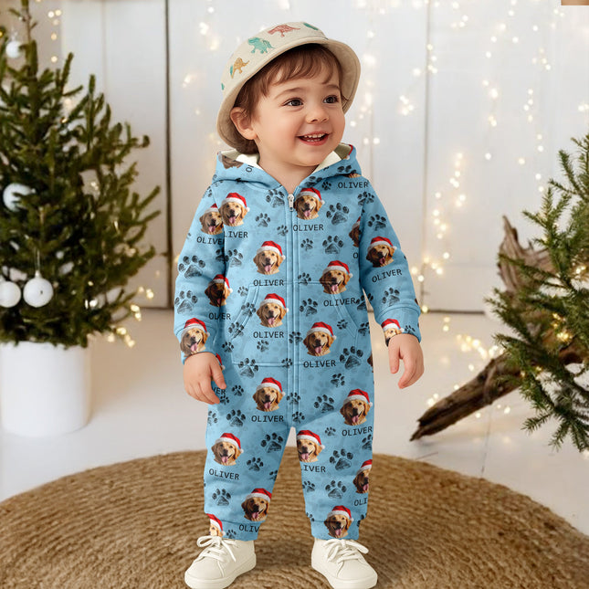 Custom Photo With Dog Cat Paw Onesie Pajamas For Dog Lovers