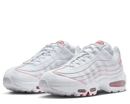 Men's Nike Air Max 95 Big Bubble White University Red Shoes