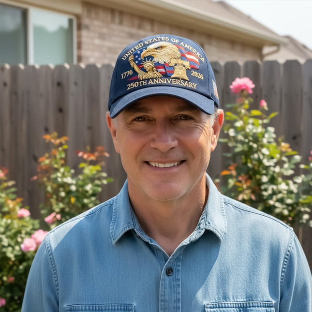 Bald Eagle United States Of America 250th Anniversary Embroidered Cap