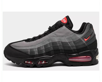 Men's Nike Air Max 95 Black Bright Crimson Shoes