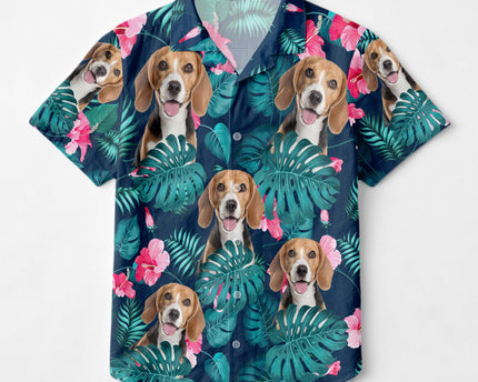 Custom Pet Photo Flowery - Personalized Customized Hawaiian Shirt - Lovely Gift For Pet Lovers