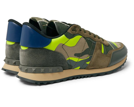 Men's Valentino Camo Rock Runners Green Sneakers
