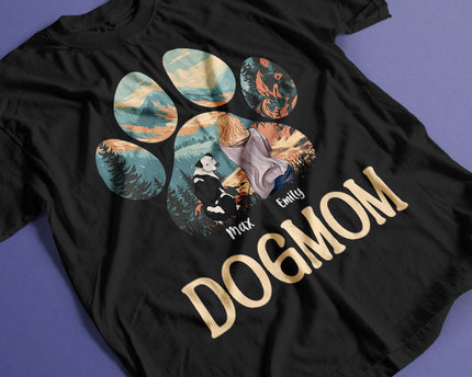Dog Mom Personalized Custom T-Shirt Gift For Dog Lovers