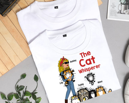 The Cat Whisperer Woman and Funny Cat Personalized Shirt