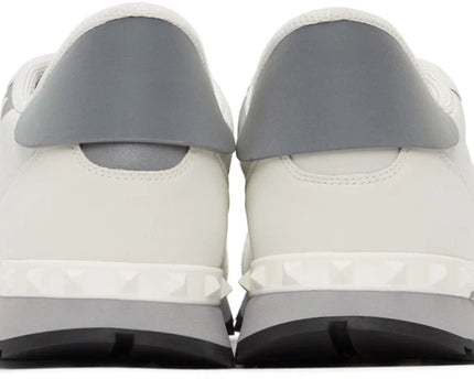 Men's Valentino Camo Rock Runners White & Silver Sneakers
