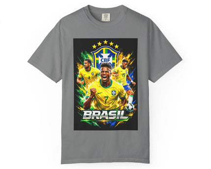 Brazil Soccer Players T-Shirt, 2026 World Cup Back Design, Brasil Flag
