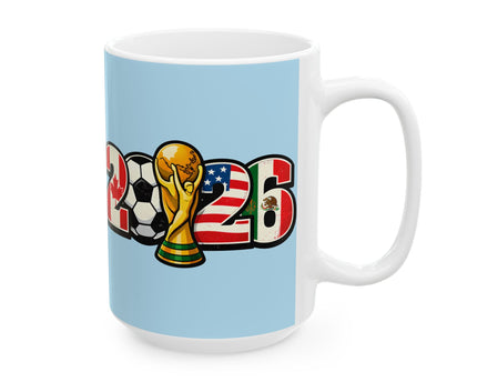 Argentina World Cup 2026 Soccer Mug ,  Argentina Flag, Ceramic Coffee Mug, Gift For Dad
