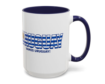 Uruguay Vamos Uruguay Mug, Accent Coffee Mug, Soccer World Cup, Gift for Dad