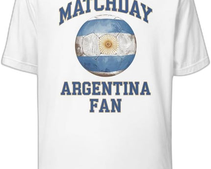 Albiceleste Argentina Soccer Jersey Fan Tee 2026 - Premium Ringspun Cotton Shirt - Men Women Unisex White