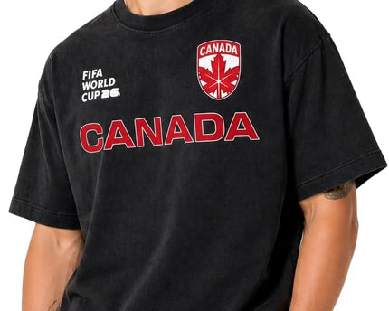 Outerstuff Men's FIFA World Cup 2026 Team Nations United Mineral Wash Black Premium Cotton Tee